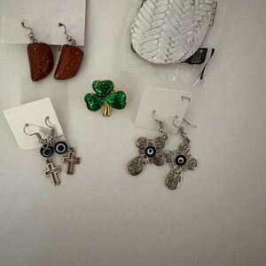Assorted Earrings & Clover Pin RESELLERS BUNDLE NWT